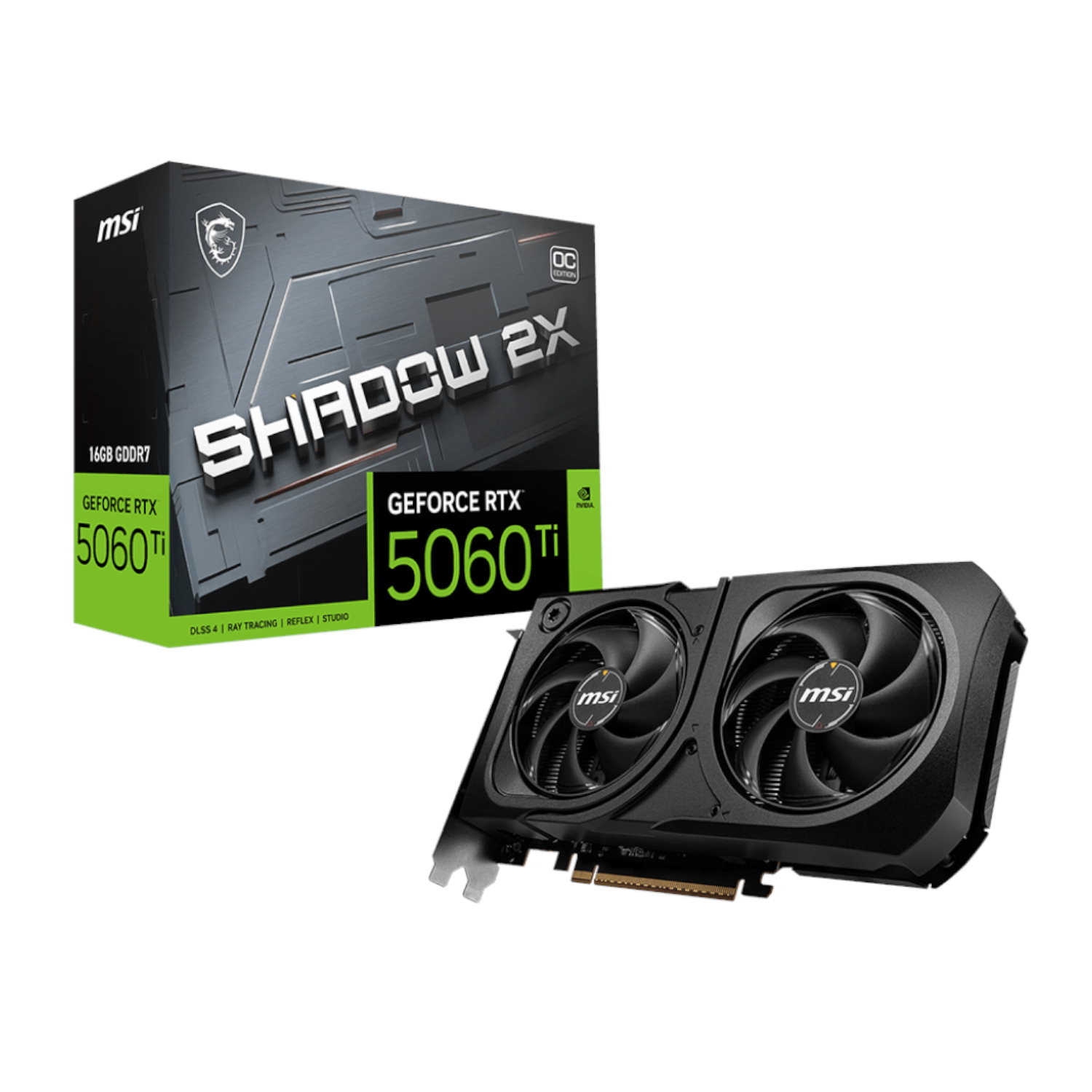 RTX5060TISHADOW2XOCPLUS_MSI-GeForce-RTX-5060-Ti-SHADOW-2X-OC-PLUS-GDDR7-16GB-Graphics-Card_wr_01 MSI GeForce RTX 5060 Ti SHADOW 2X OC PLUS GDDR7 16GB Graphics Card