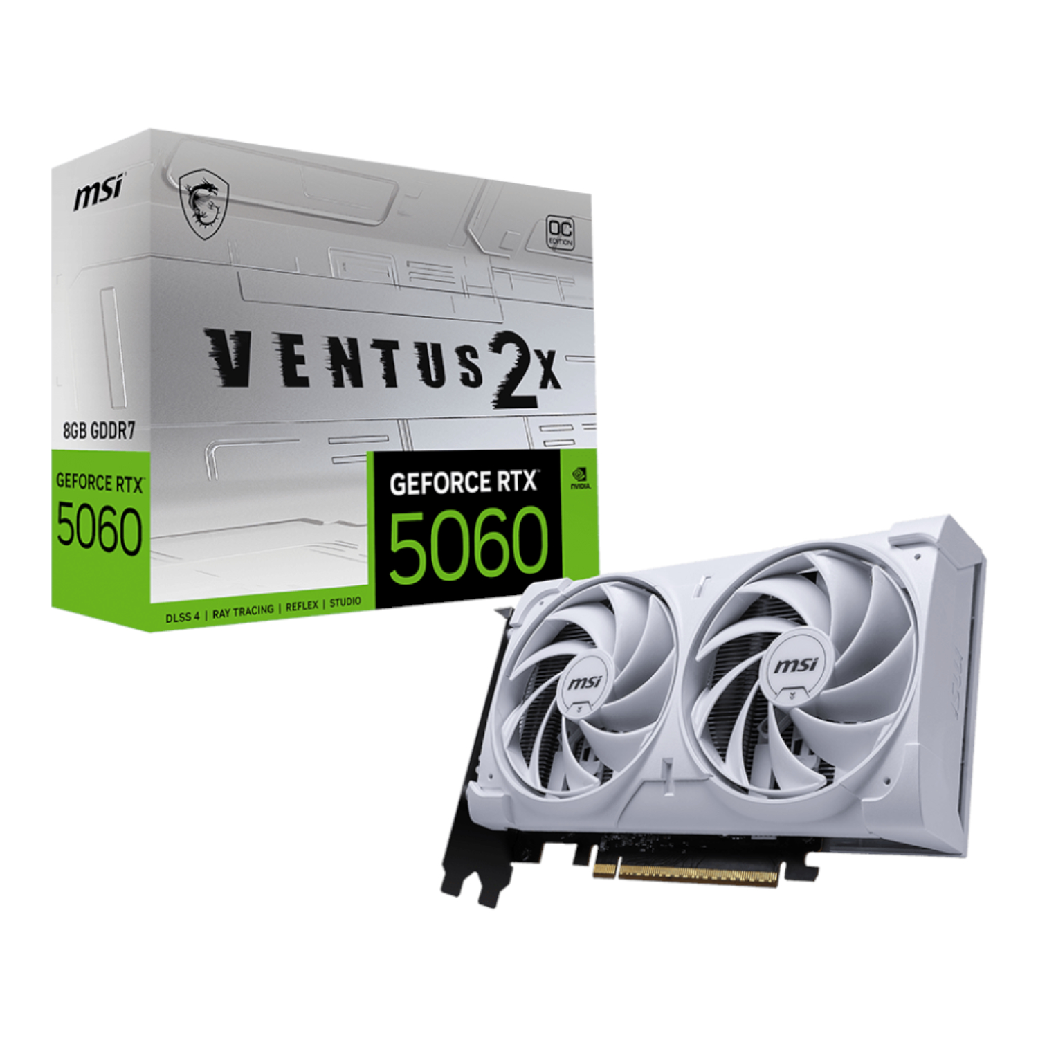 RTX5060VENTUS2XOC8GW_MSI-GF-RTX-5060-VENTUS-2X-OC-8GB-WH_wr_01 MSI GF RTX 5060 VENTUS 2X OC 8GB WH