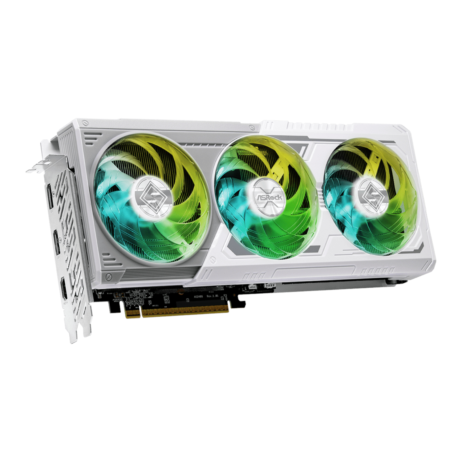 RX9060XTSTEELLEGEND16G_ASRock-AMD-Radeon-RX-9060-XT-Steel-Legend-16GB-OC-Graphics-Card-White_wr_03 ASRock Radeon RX9060 XT Steel Legend 16G Graphics Card
