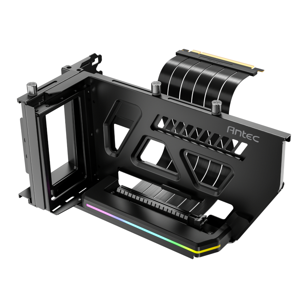 SHIFT-ARGB-BLK_wr_01 Antec SHIFT ARGB Vertical GPU Bracket with PCIe 4.0 Riser Cable - Black