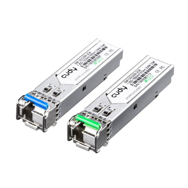 SM100GSB-20AB_wr_01 Cudy Single Mode 1.25G LC Bi-Directional SFP 20km