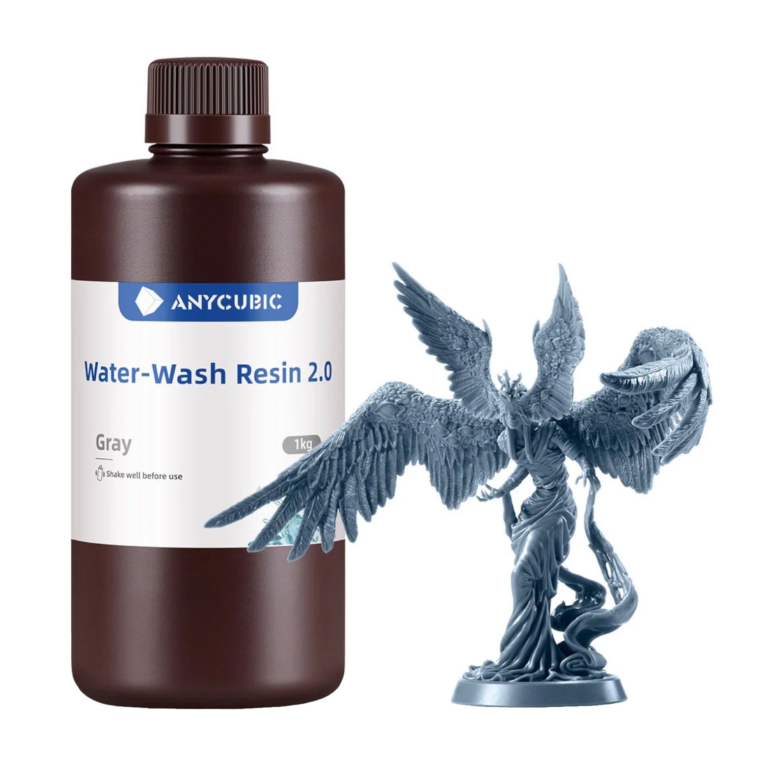 SSX2GY-103A_Anycubic-Water-Wash-Resin-2.0-Grey_wr_01a Anycubic Water Wash Resin 2.0 – Grey