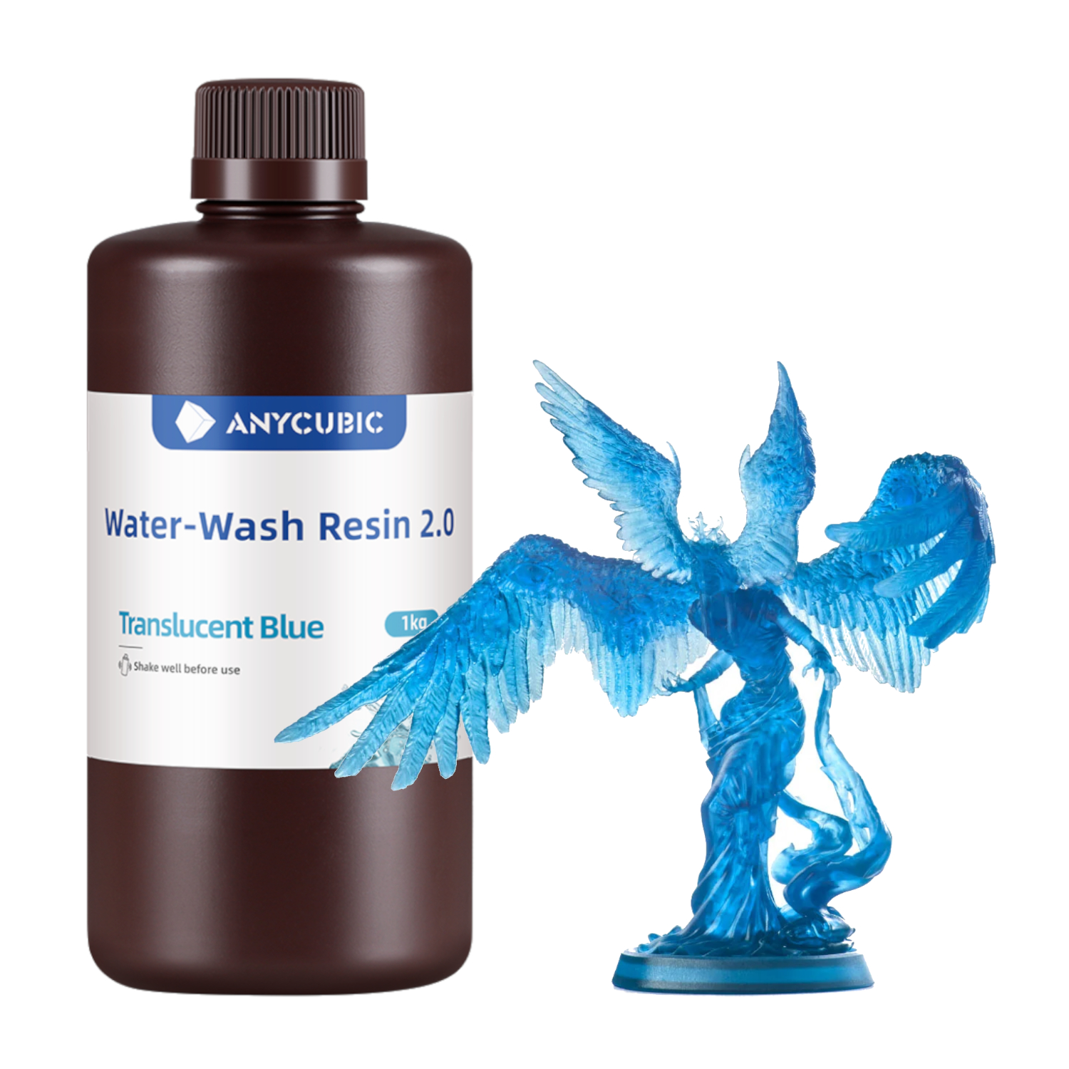 SSX2TB-103A_Anycubic-Water-Wash-Resin-2.0-Trasnslucent-Blue_wr_01a Anycubic Water Wash Resin 2.0 – Translucent Blue