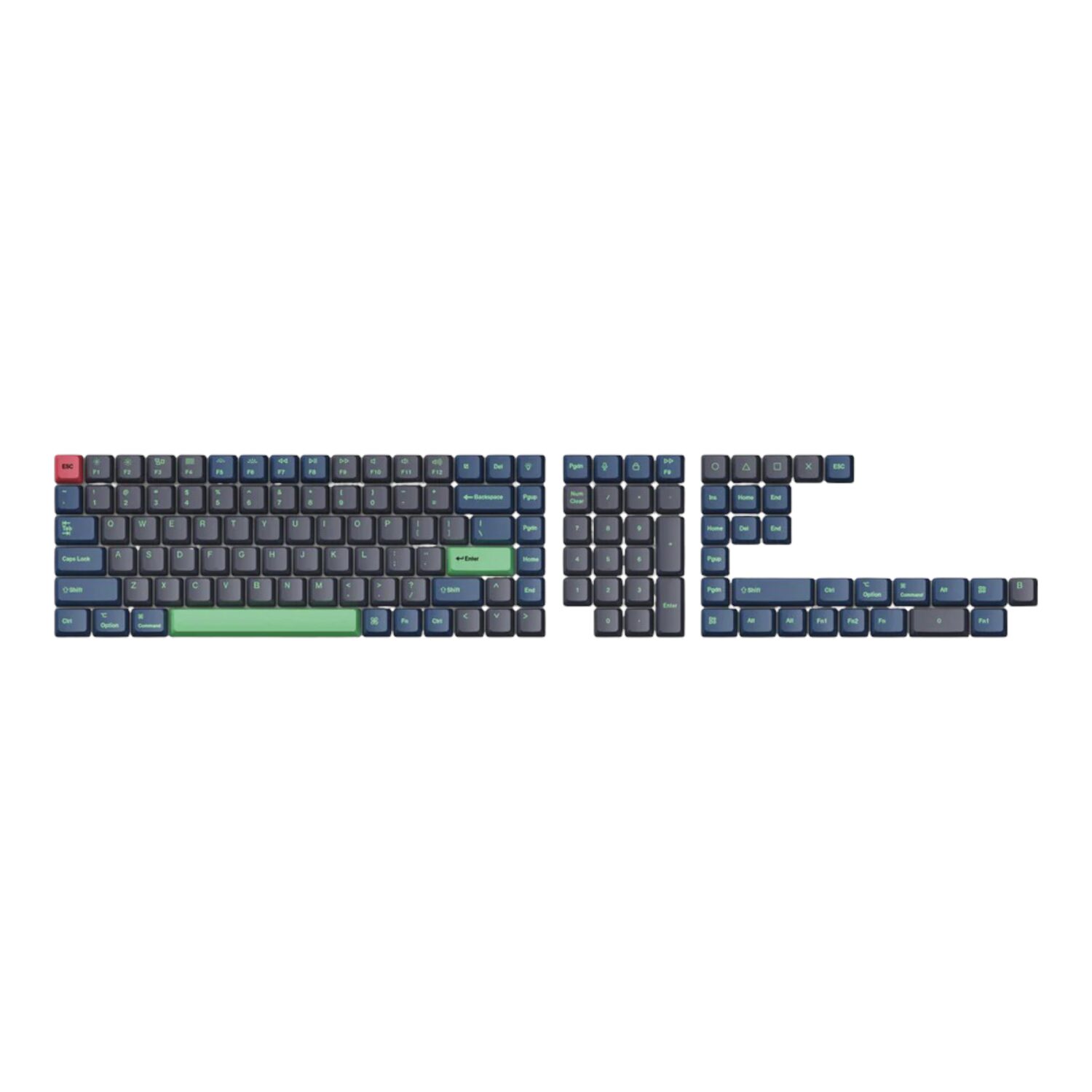 T7-WR-01 Keychron OEM Dye-Sub PBT Keycap Set – Hacker (Version C, PBT, OEM Profile, MX-Compatible)