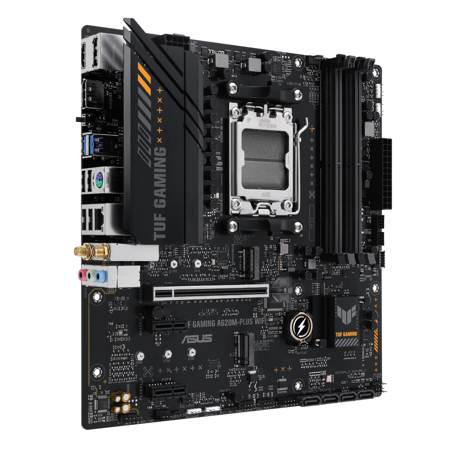 TUFGAMINGA620M-PLUSWIFI_Asus-TUF-Gaming-A620M-PLUS-AM5-WIFI-M-ATX-Motherboard_wr_03a Asus TUF Gaming A620M-PLUS AM5 WIFI M-ATX Motherboard