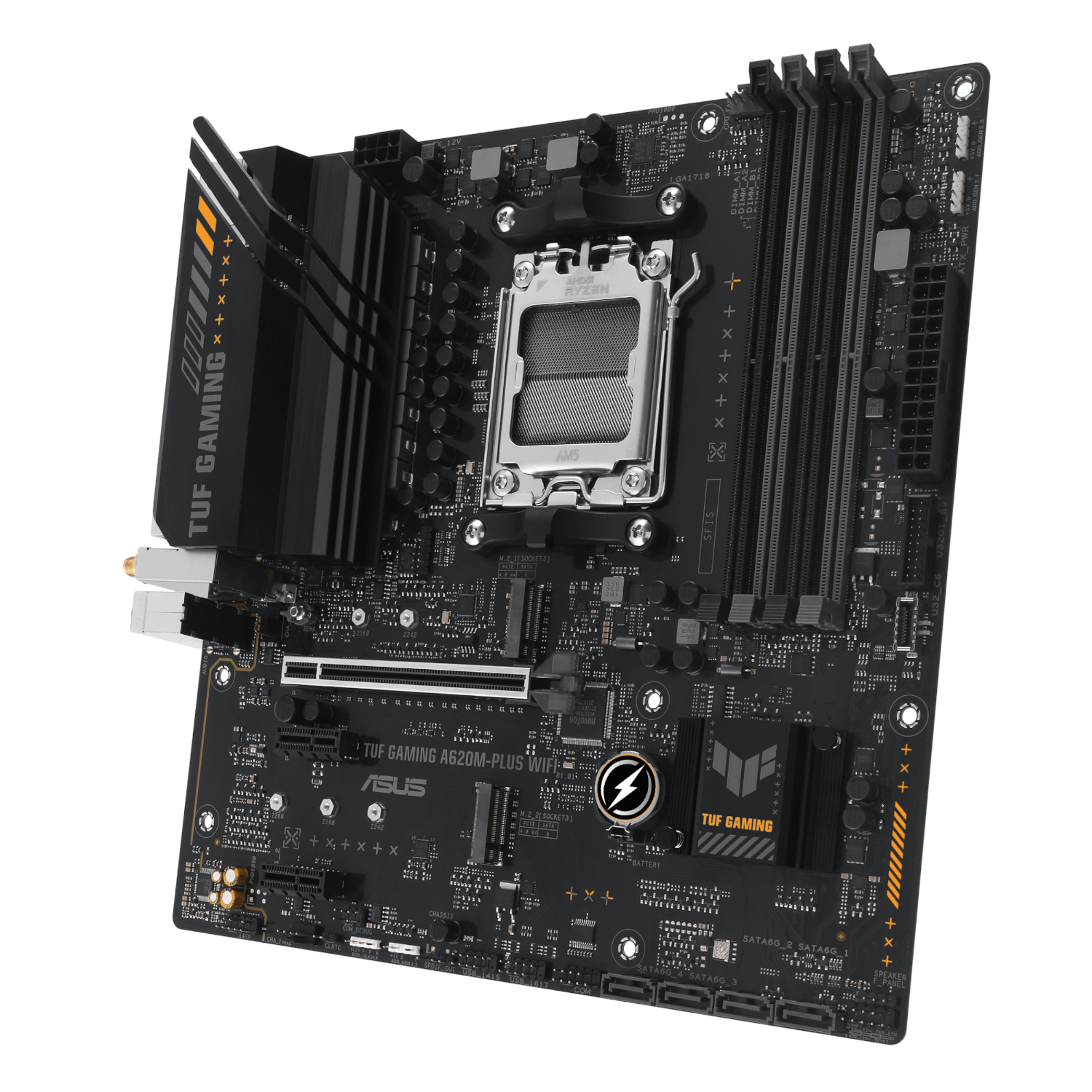 TUFGAMINGA620M-PLUSWIFI_Asus-TUF-Gaming-A620M-PLUS-AM5-WIFI-M-ATX-Motherboard_wr_04a Asus TUF Gaming A620M-PLUS AM5 WIFI M-ATX Motherboard