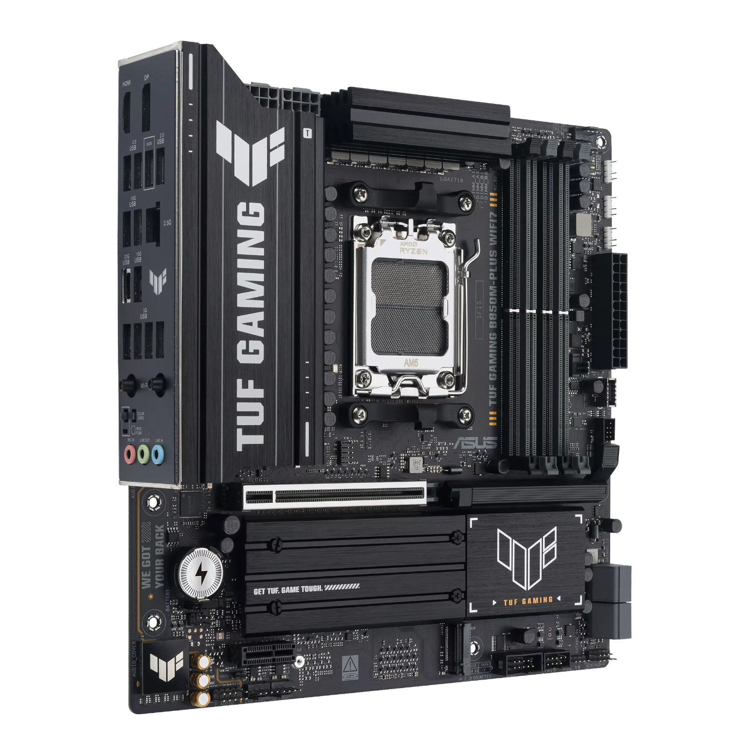 TUFGAMINGB850MPLUSWIFI7_ASUS-TUF-Gaming-B850M-Plus-WIFI-AMD-AM5-M-ATX-Gaming-Motherboard_wr_03a ASUS TUF Gaming B850M-Plus WIFI AMD AM5 M-ATX Gaming Motherboard
