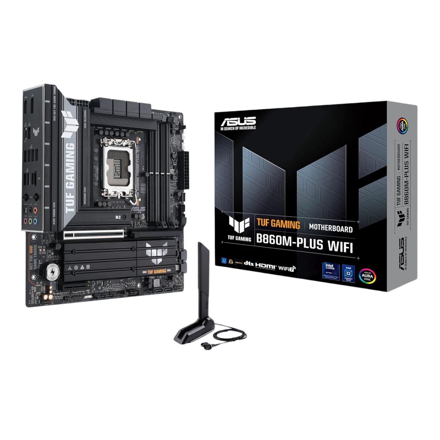 TUFGAMINGB860M-PLUSWIFI-wr-07 Asus TUF Gaming B860M-Plus Wi-Fi M-ATX Motherboard – Intel LGA1851, DDR5, PCIe 5.0. Wi-Fi 7