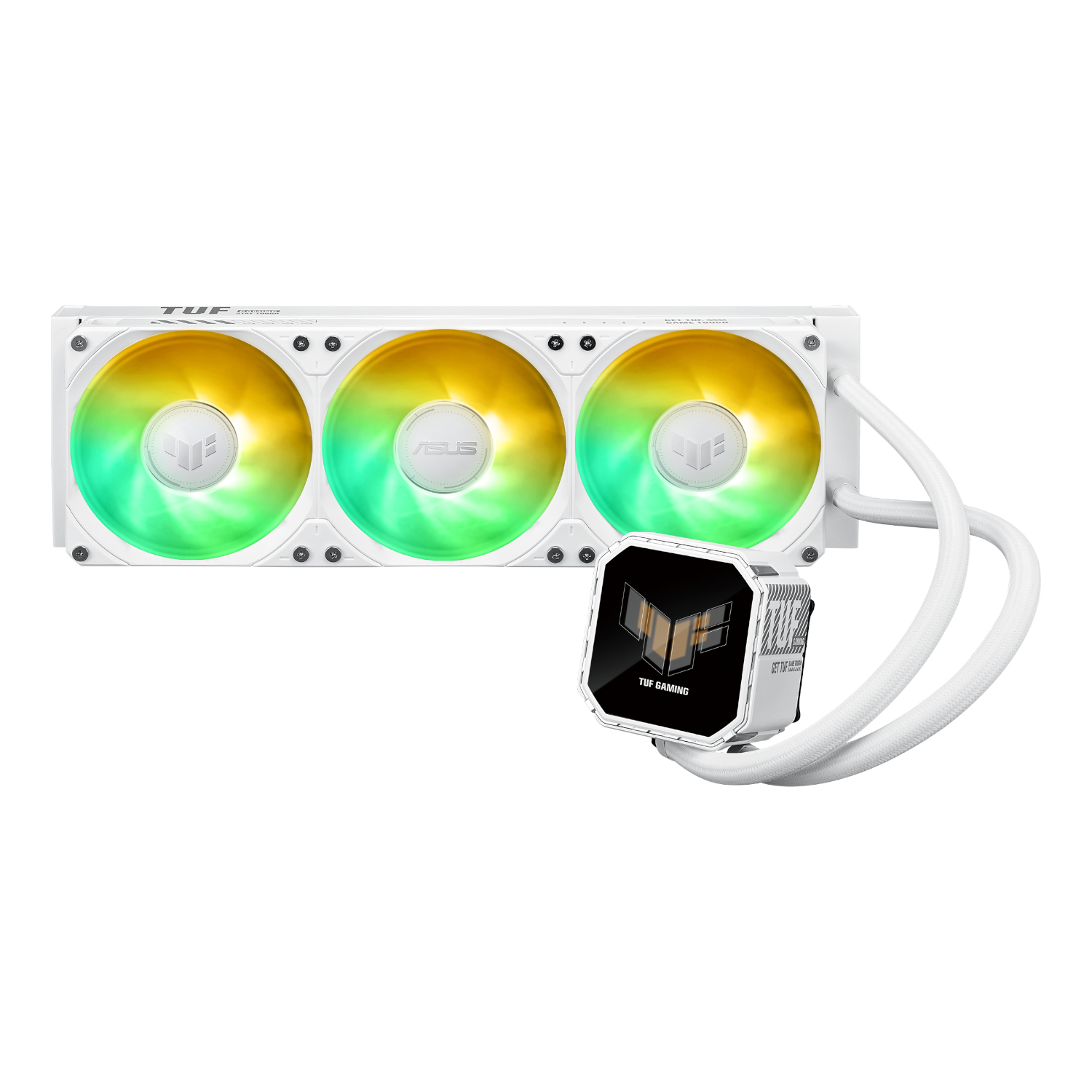 TUFGAMINGLCIII360ARGBLCDW_ASUS-TUF-Gaming-LC-III-360-ARGB-CPU-Liquid-Cooler-White_wr_01a ASUS TUF Gaming LC III 360 ARGB CPU Liquid Cooler - White