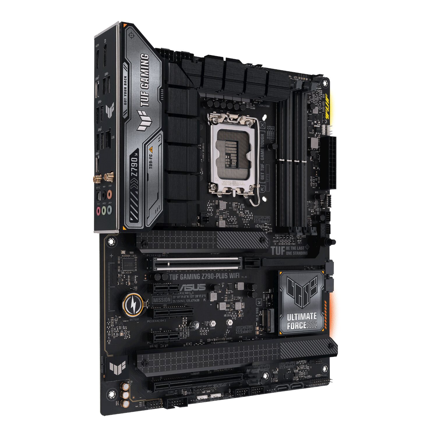 TUFGAMINGZ790-PLUSWIFI-wr-03 Asus TUF Gaming Z790-Plus Wi-Fi ATX Motherboard - Intel LGA1700, DDR5, PCIe 5.0. Wi-Fi 6E