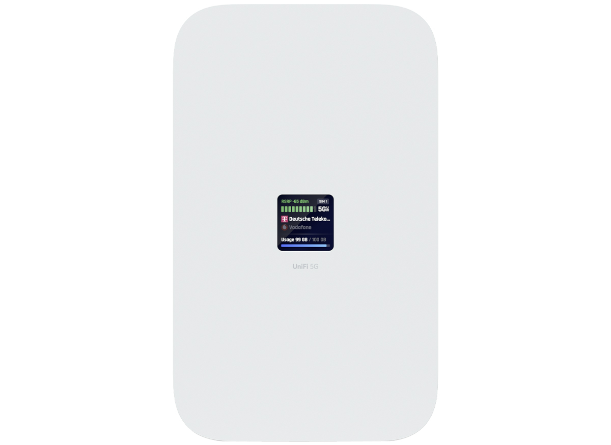 Ubiquiti UniFi 5G Max Modem with PoE input and 2.5Gbps Ethernet