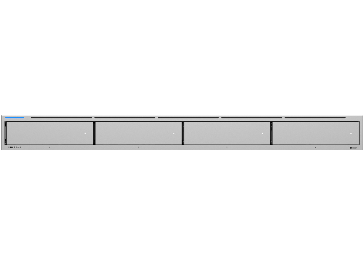 Ubiquiti UniFi NAS Pro 4 1U 4 Drive Bays 2 NVMe Slots and 1Gbps Ethernet