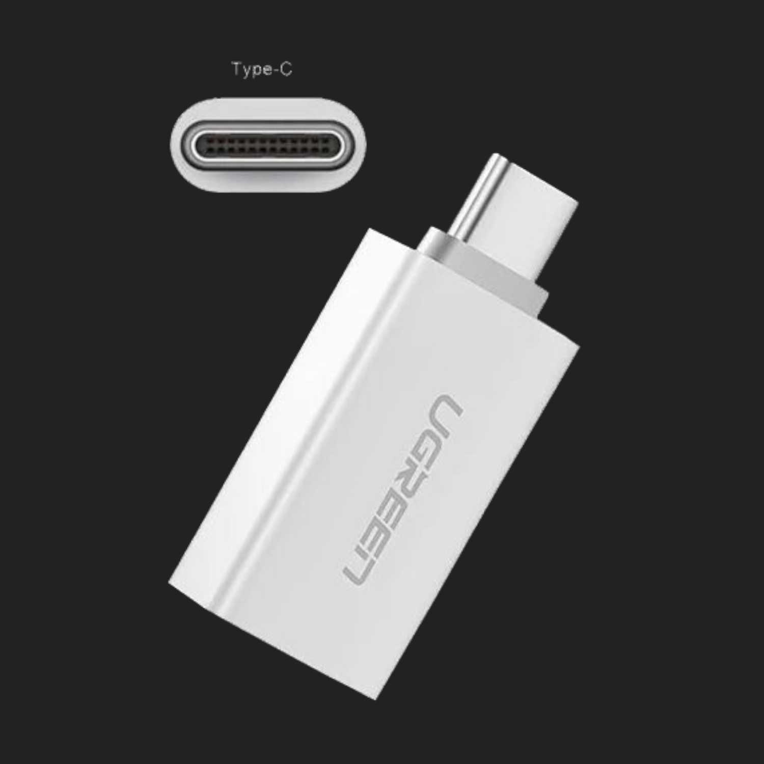 US173-30155_Ugreen-US173-USB-A-to-USB-Type-C-Adapter-White_wr_02 UGREEN US173 USB-A to USB Type-C Adapter - White