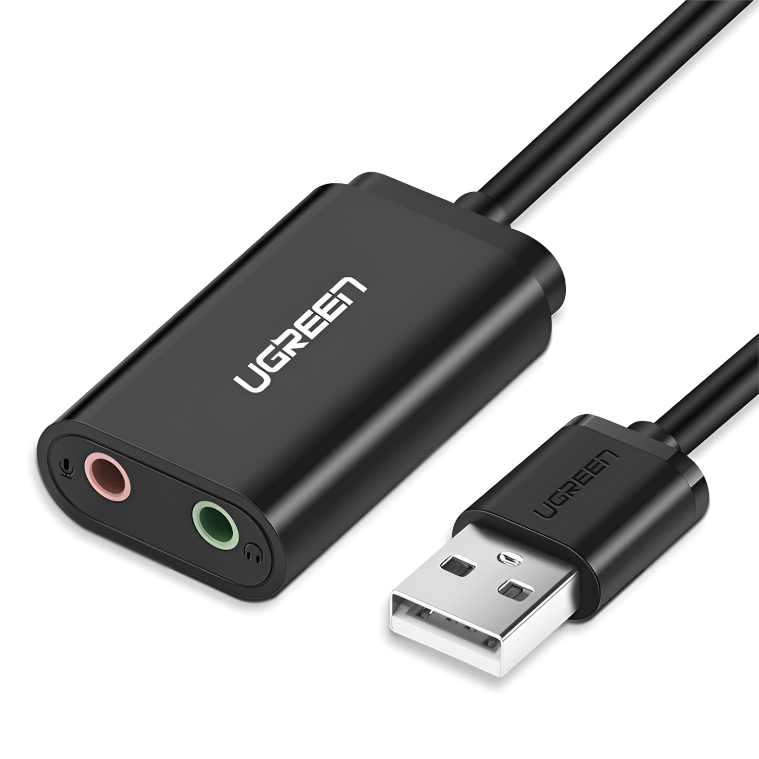 US205-30724-wr-01 UGREEN USB to 3.5mm External Stereo Sound Adapter - Black