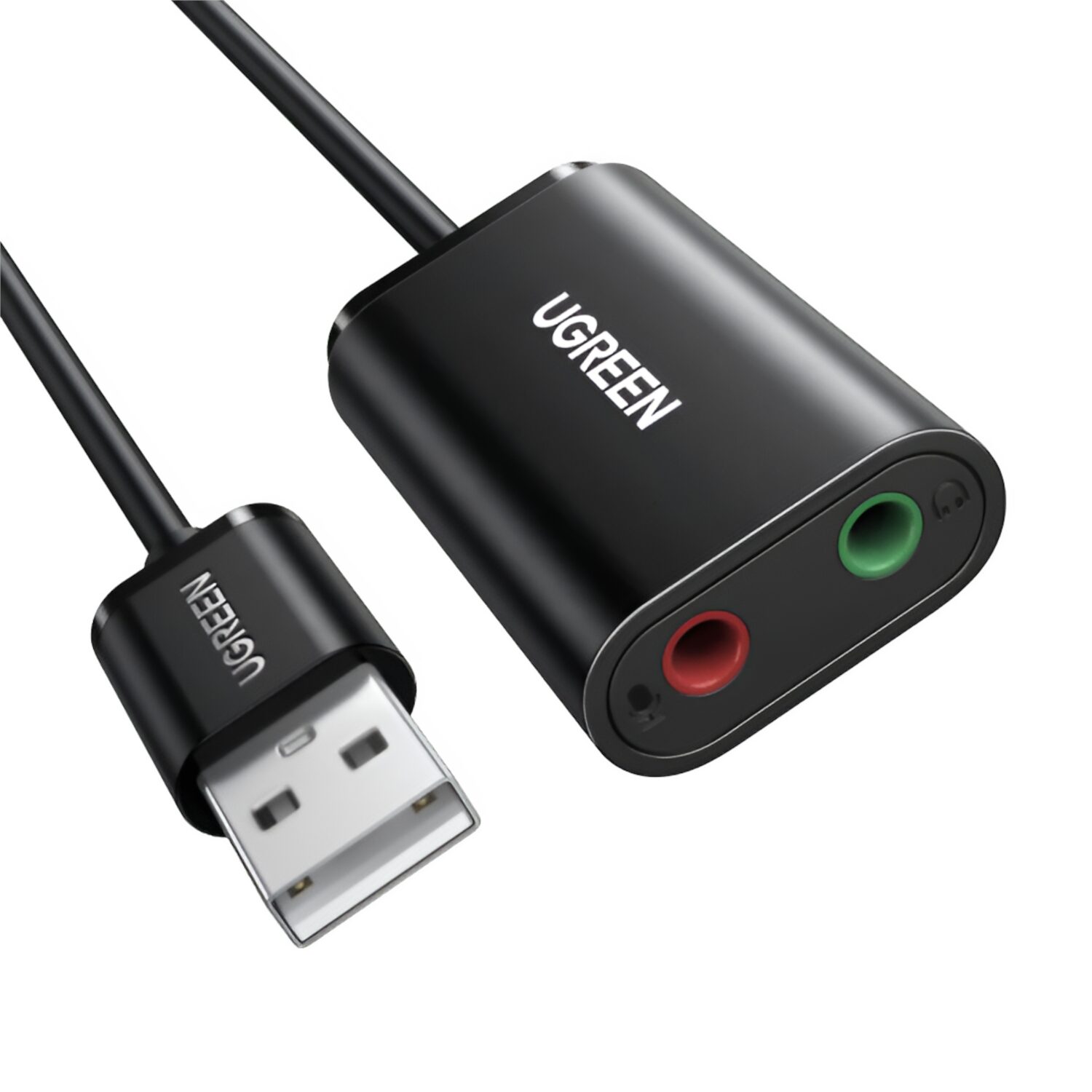US205-30724-wr-05 UGREEN USB to 3.5mm External Stereo Sound Adapter - Black