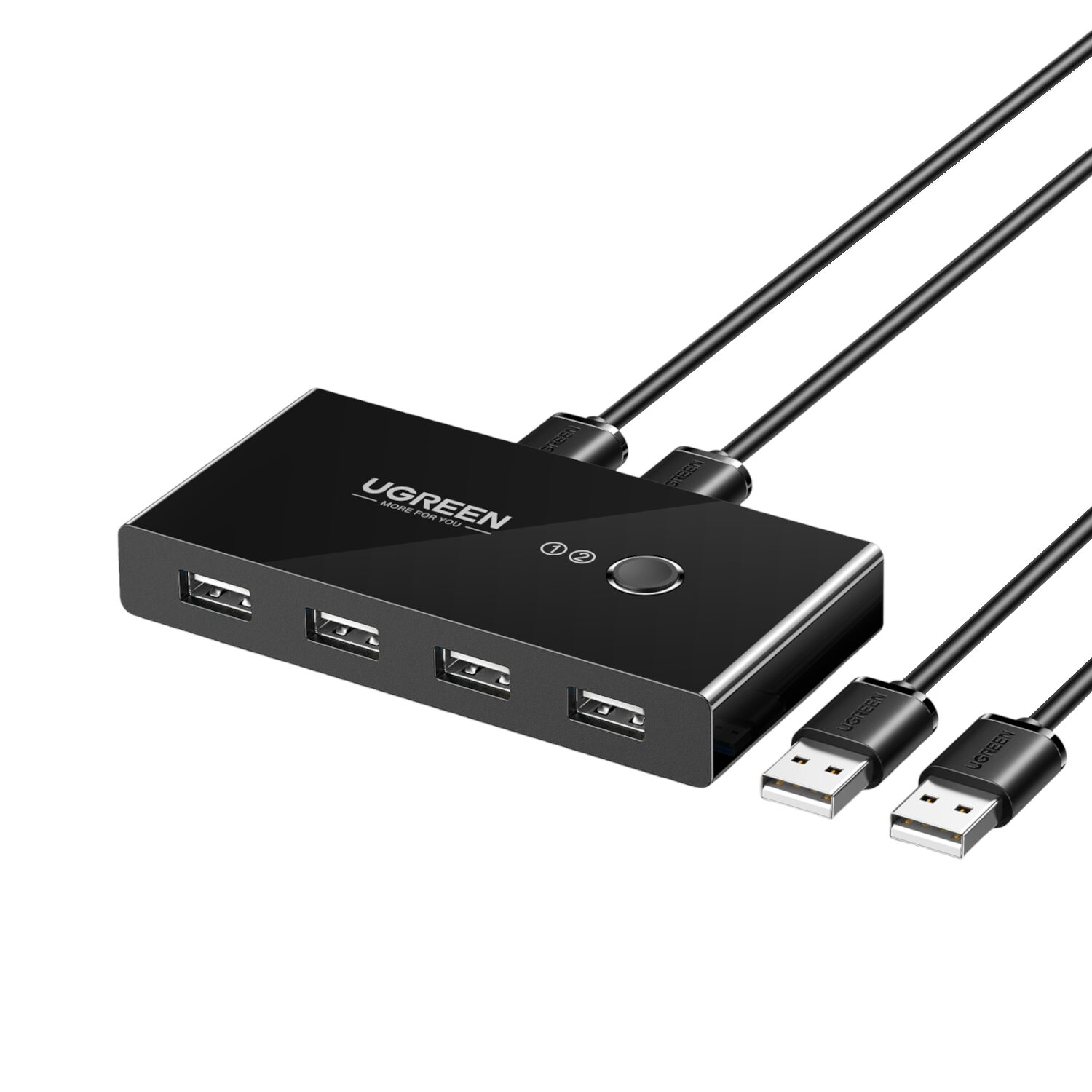 US216-30767-wr-01 UGREEN USB 2.0 4-Port Switch Box, with 1.5m USB Cables