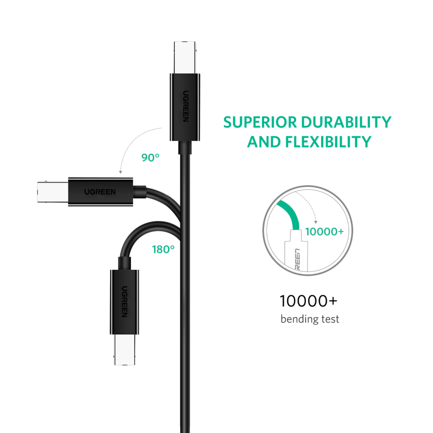 US241-50446_UGreen_USB_Type-C_to_B_Male_Printing_Cab_wr_04 UGreen USB Type-C to B Male Printing Cable 2m - Black