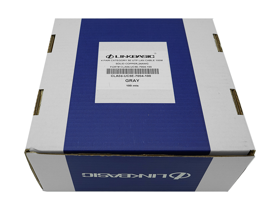 UTP-100 Linkbasic 100m Box Cat5e Solid Grey UTP Cable