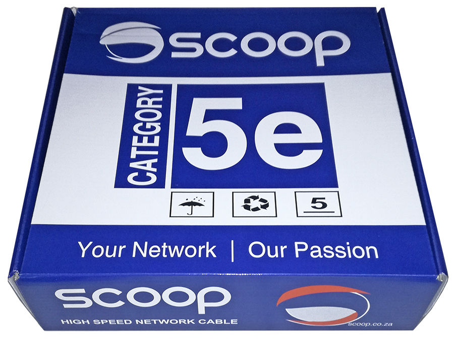 UTP-100C Scoop 100m Box Cat5e CCA Grey UTP Cable