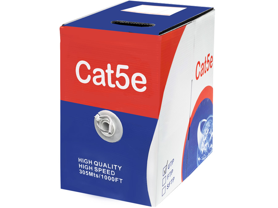 UTP-305CU Scoop Unbranded 305m Box Cat5e CCA Grey UTP Cable