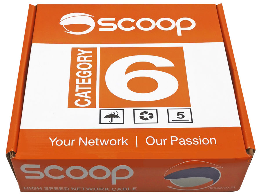 UTP-6100C Scoop 100m Box Cat6 CCA Grey UTP Cable