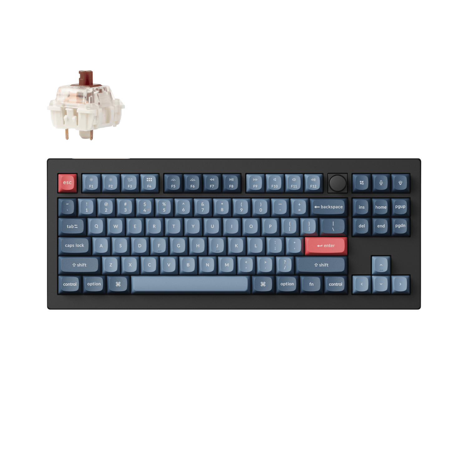 V3M-D3_Keychron_V3_Max_QMKVIA_80_Wireless_Custo_wr_01 Keychron V3 Max QMK/VIA 80% Wireless Custom Mechanical Keyboard (Brown Switch) – Carbon Black