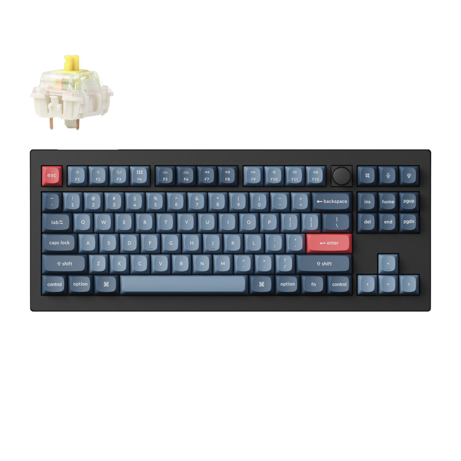 V3M-D4_Keychron-V3-Max-QMK-VIA-80-Wireless-Custom-Mechanical-Keyboard-Banana-Switch-–-Carbon-Black_wr_01a Keychron V3 Max QMK/VIA 80% Wireless Custom Mechanical Keyboard (Banana Switch) – Carbon Black