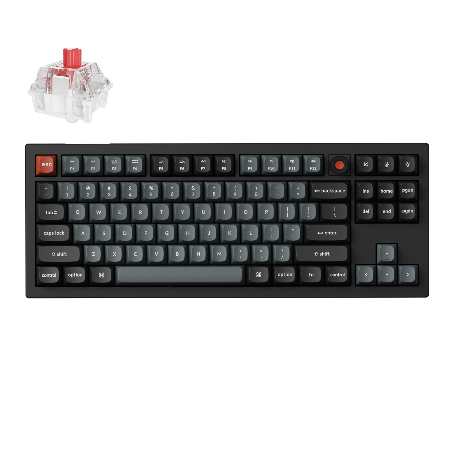 V3U-D1_Keychron-V3-Ultra-80-8K-Red-Switch-Hot-Swap-Gateron-Jupiter-RGB-Wireless-Keyboard_wr_01a Keychron V3 Ultra 80% 8K Red Switch Hot-Swap RGB Wireless Keyboard - Black