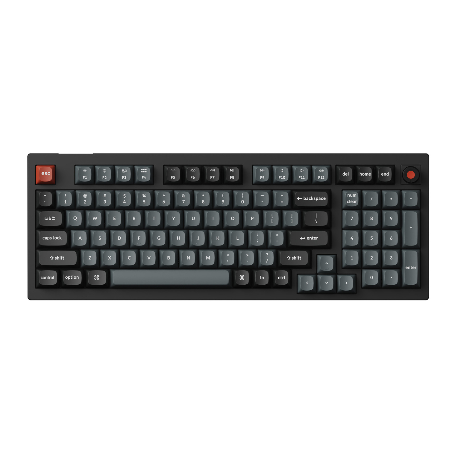V5U-D1_Keychron-V5-Ultra-96-8K-Red-Switch-Hot-Swap-Keychron-Silk-POM-RGB-Wireless-Keyboard-Black_wr_02a Keychron V5 Ultra 96% 8K Red Switch Hot-Swapple Silk POM RGB Wireless Keyboard