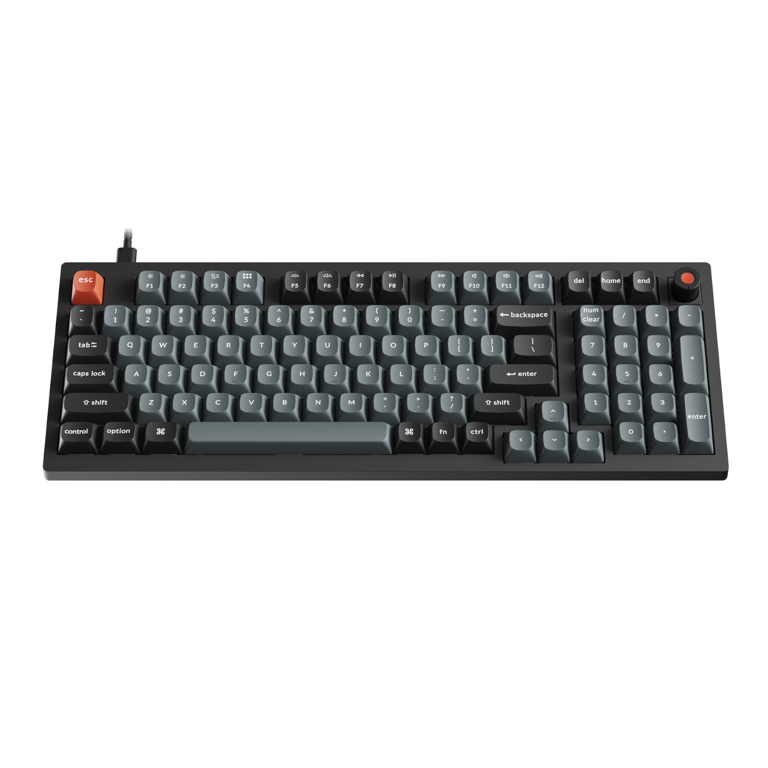 V5U-D1_Keychron-V5-Ultra-96-8K-Red-Switch-Hot-Swap-Keychron-Silk-POM-RGB-Wireless-Keyboard-Black_wr_03a Keychron V5 Ultra 96% 8K Red Switch Hot-Swapple Silk POM RGB Wireless Keyboard