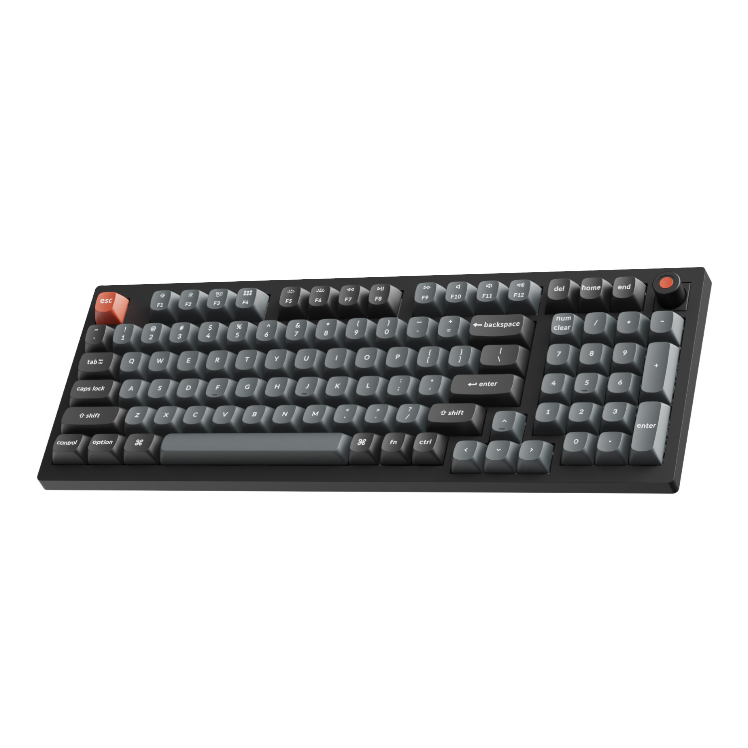 V5U-D1_Keychron-V5-Ultra-96-8K-Red-Switch-Hot-Swap-Keychron-Silk-POM-RGB-Wireless-Keyboard-Black_wr_04a Keychron V5 Ultra 96% 8K Red Switch Hot-Swapple Silk POM RGB Wireless Keyboard