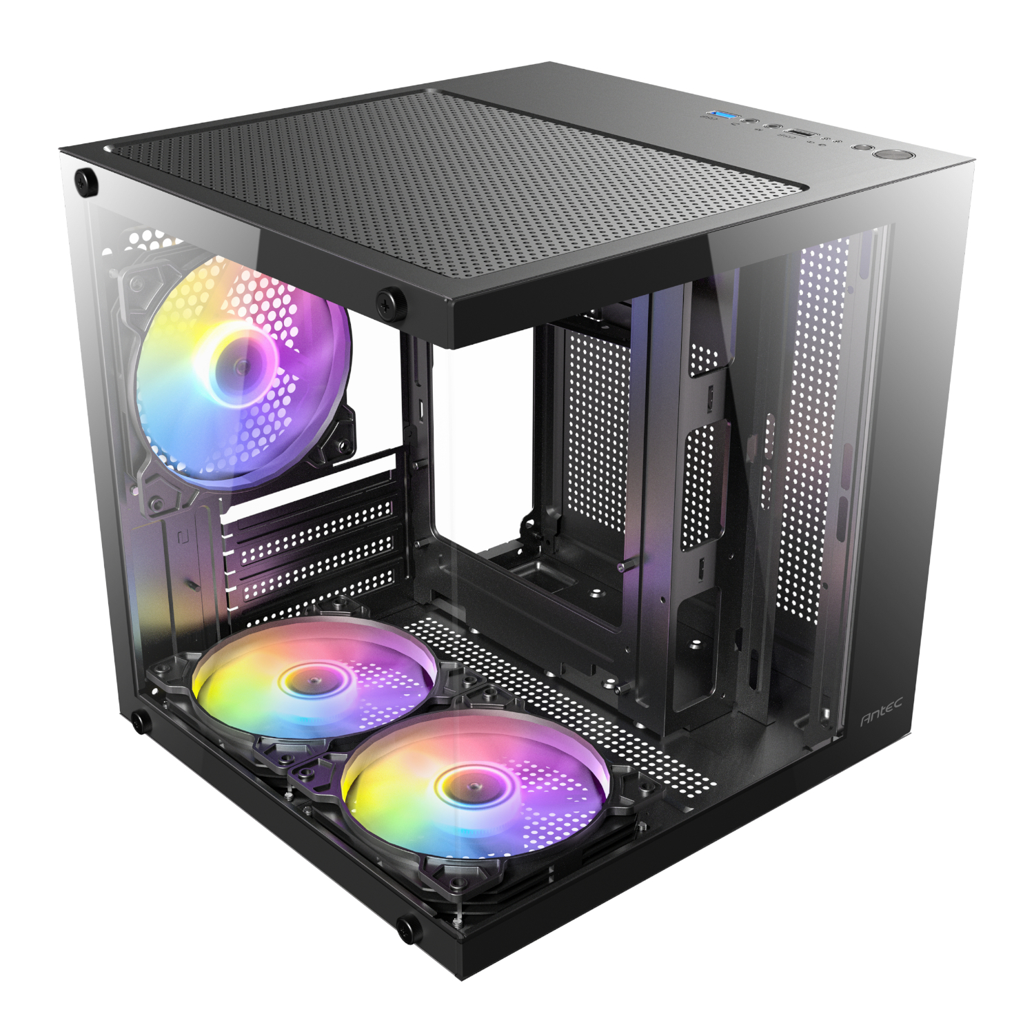 VCX10M-RGB_Antec-VCX10M-RGB-M-ATX-Mini-Tower-Gaming-Chassis_wr_05 Antec VCX10M RGB Micro-ATX | ITX Mini -Tower Gaming Chassis - Black