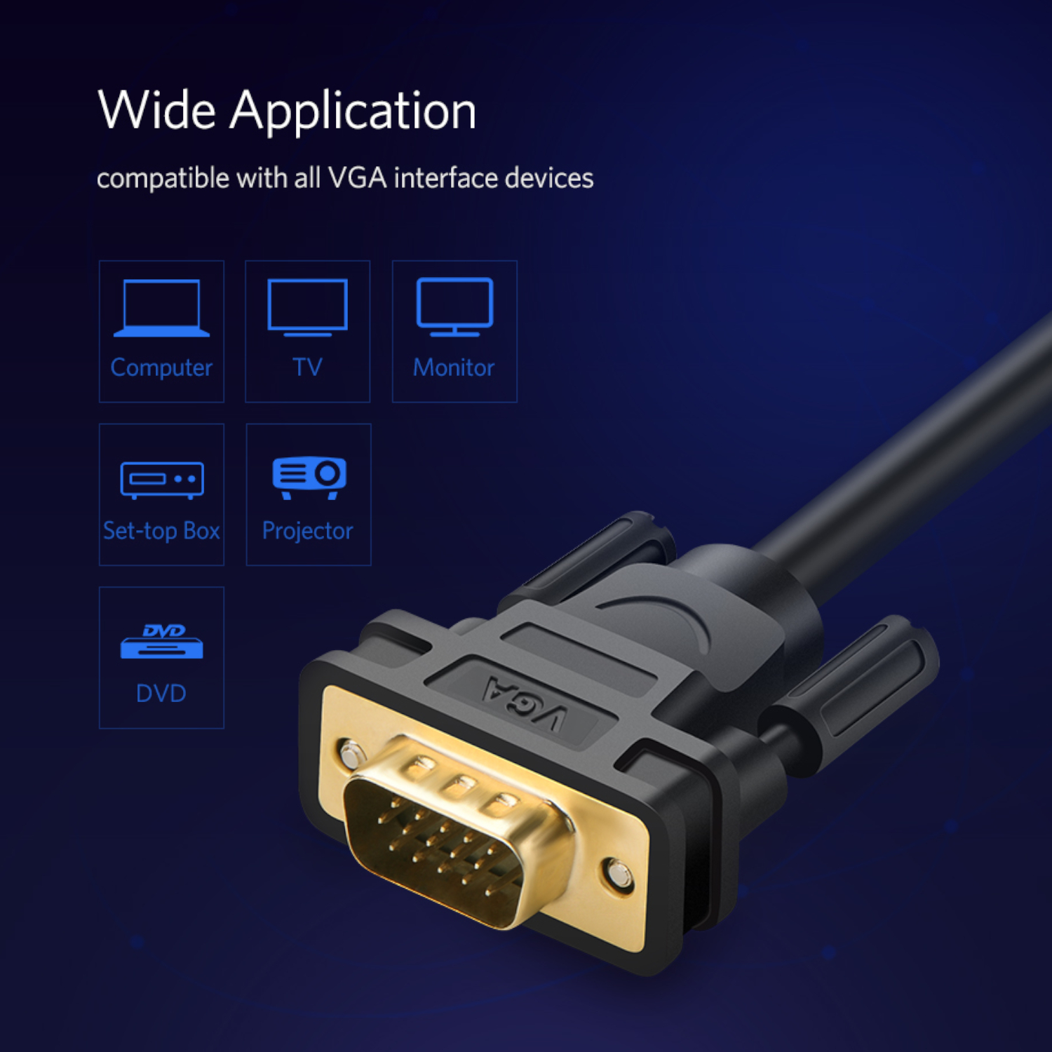 VG101-11631_UGreen-VGA-Cable-3M_wr_06a UGREEN VG101 VGA Male to Male Cable 3M