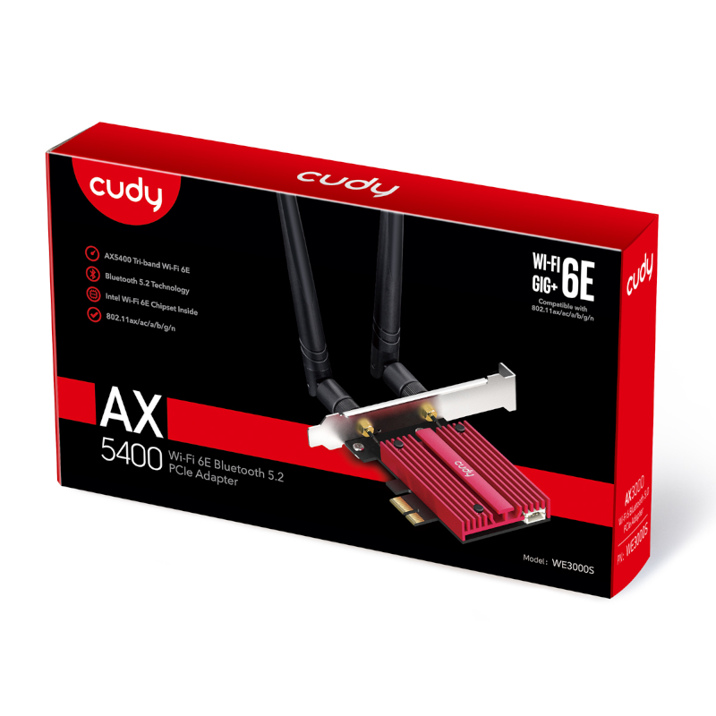 WE3000_wr_02 Cudy AX5400 WiFi 6E PCI Express Adapter