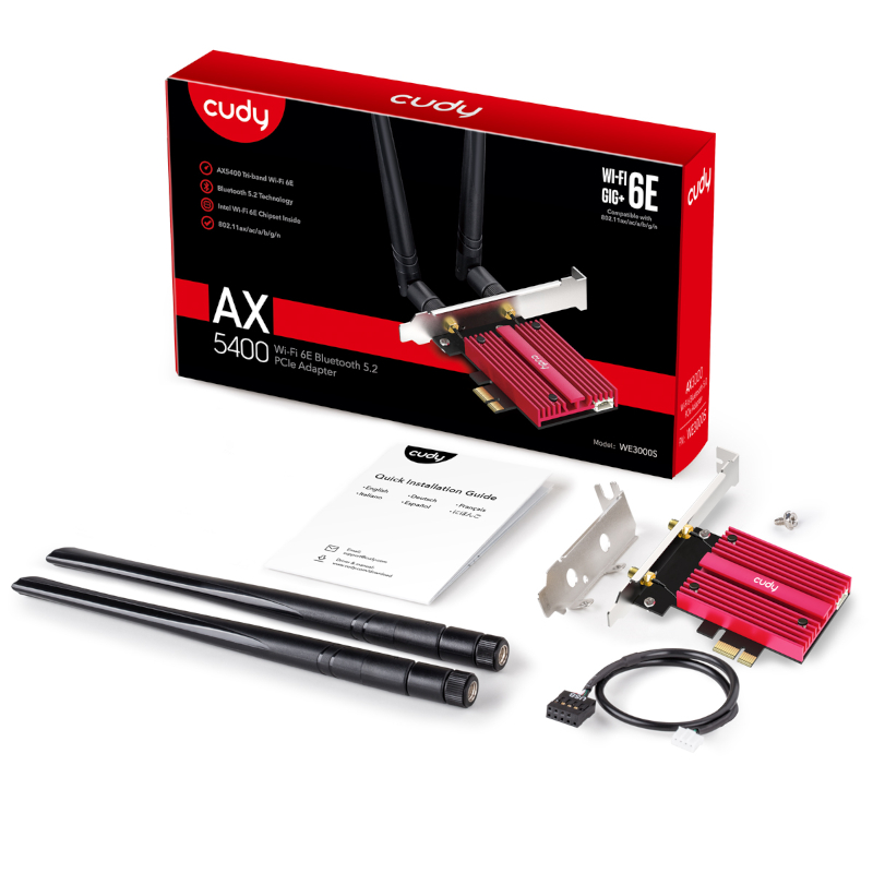WE3000_wr_03 Cudy AX5400 WiFi 6E PCI Express Adapter