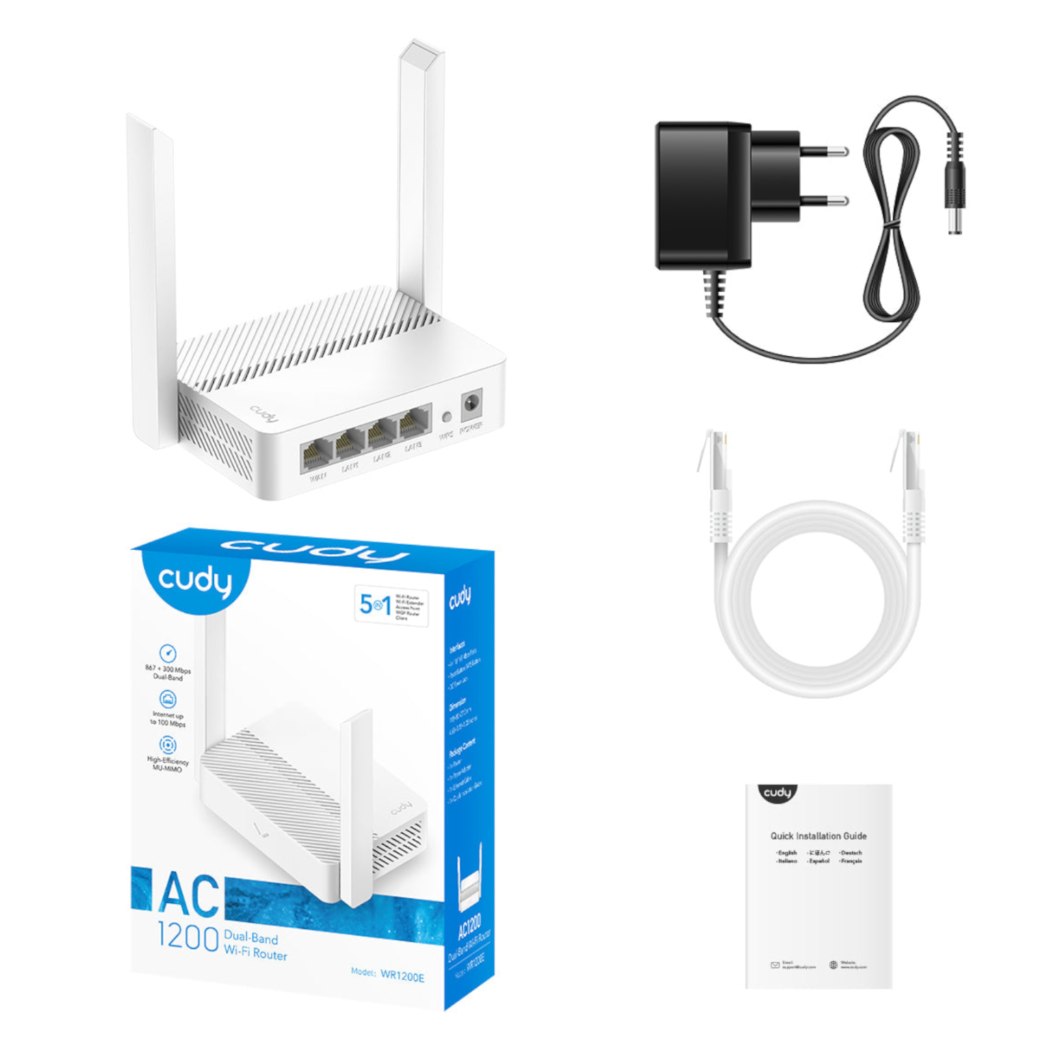 WR1200E_Cudy-AC1200-Dual-Band-Wi-Fi5-Router Cudy AC1200 Dual-Band Wireless Wi-Fi Router – White
