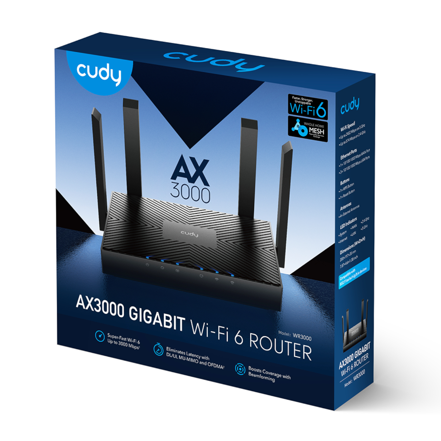 WR3000E_CUDY-AX3000-Gb-Dual-Band-Wi-Fi-6-Mesh-Router-Blk_02 Cudy AX3000 5-Port Gigabit Dual-Band Wi-Fi 6 Mesh Router – Black