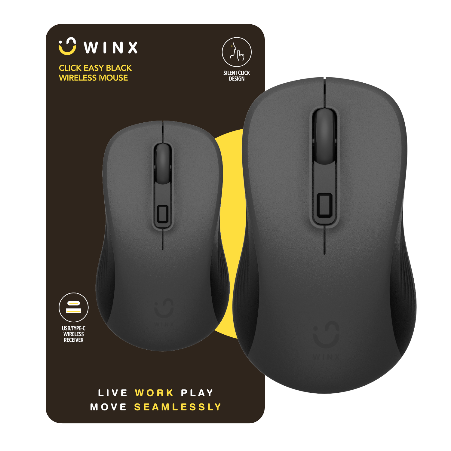 WX-KB108_WINX_CLICK_Easy_1600DPI_Wireless-Mouse_Black_wr_01a WINX CLICK Easy 1600DPI 2.4GHz Wireless Mouse - Black