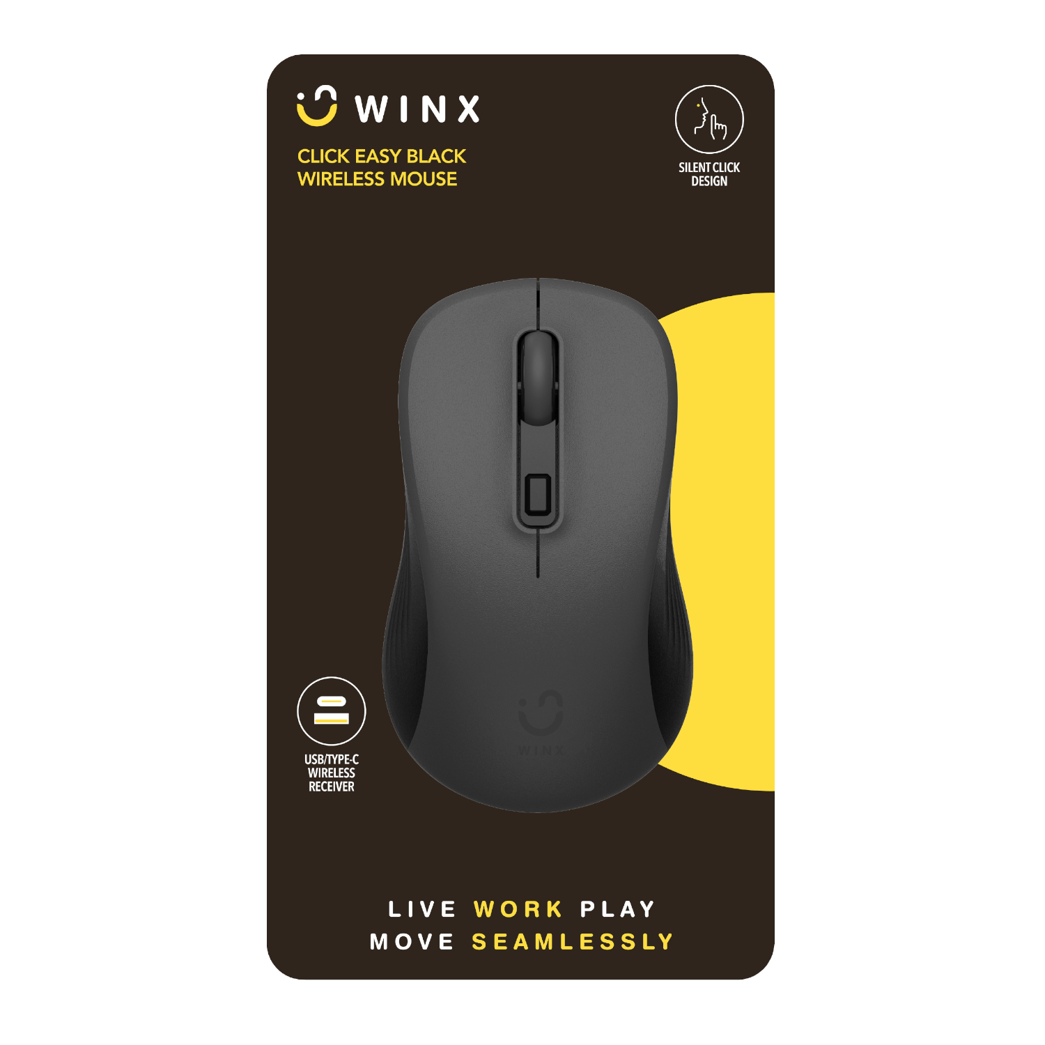 WX-KB108_WINX_CLICK_Easy_1600DPI_Wireless-Mouse_Black_wr_03a WINX CLICK Easy 1600DPI 2.4GHz Wireless Mouse - Black