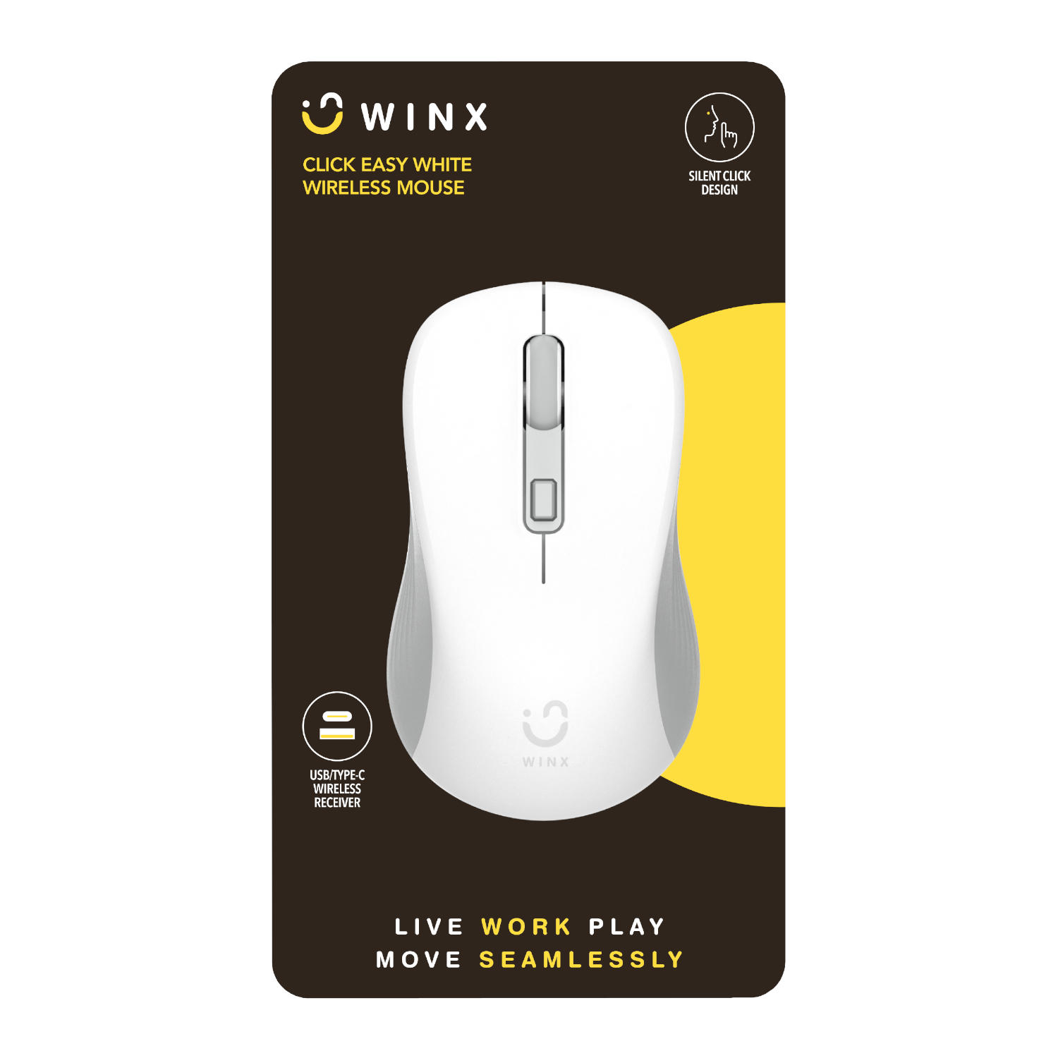 WX-KB109_WINX_CLICK_Easy_1600DPI_Wireless-Mouse_White_wr_03a WINX CLICK Easy 1600DPI 2.4GHz Wireless Mouse - White