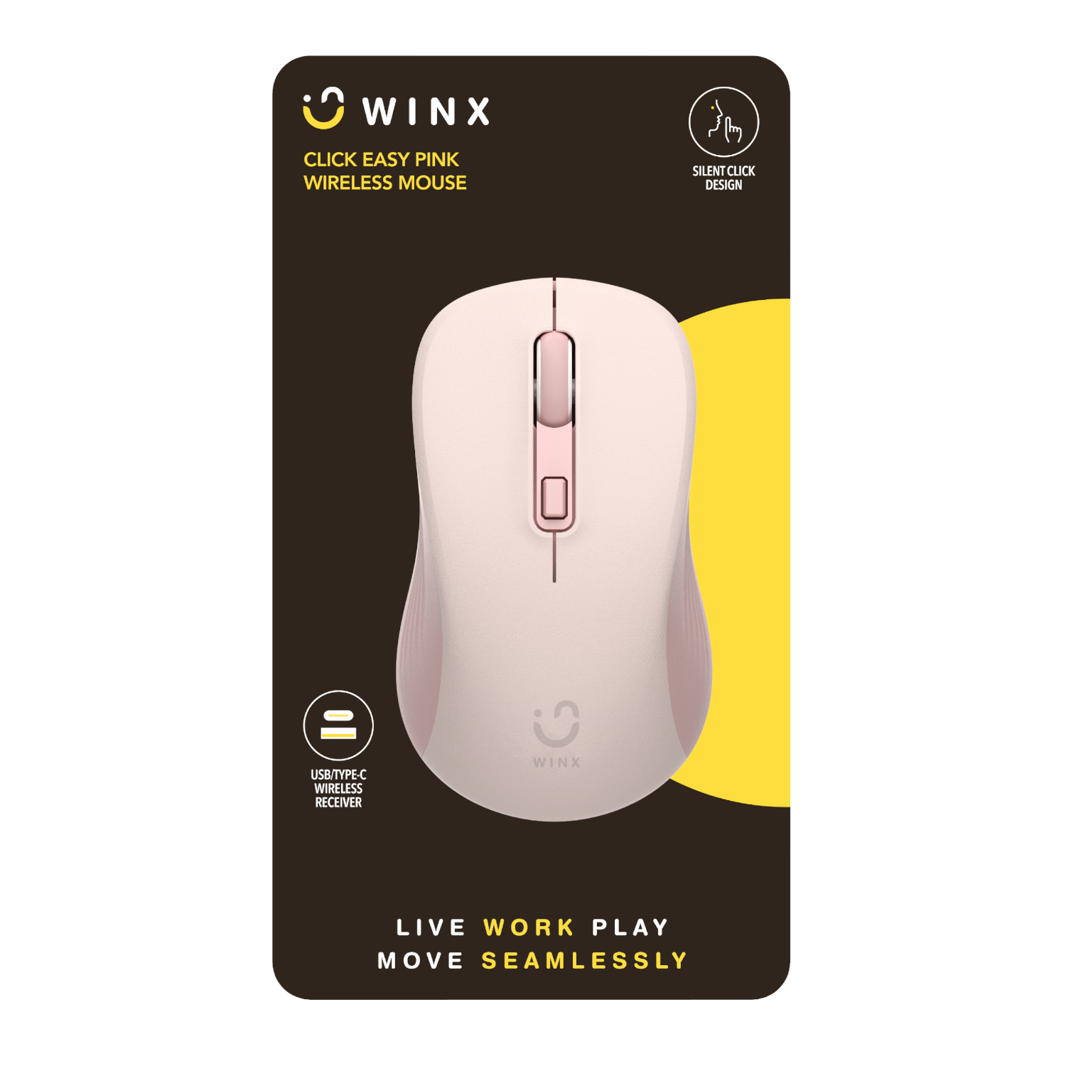 WX-KB110_WINX_CLICK_Easy_1600DPI_Wireless-Mouse_Pink_wr_03a WINX CLICK Easy 1600DPI 2.4GHz Wireless Mouse - Pink