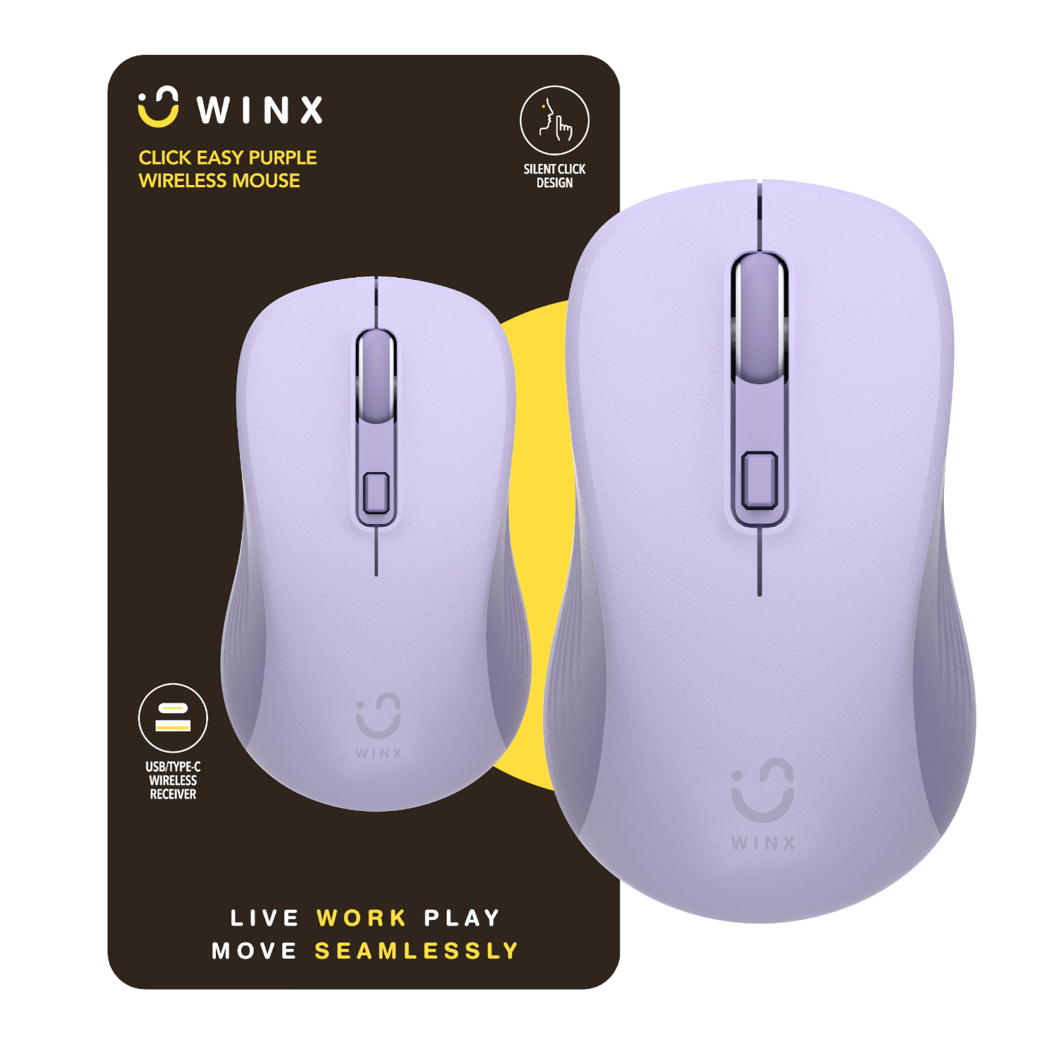 WX-KB111_WINX_CLICK_Easy_1600DPI_Wireless-Mouse_Purple_wr_01a WINX CLICK Easy 1600DPI 2.4GHz Wireless Mouse - Purple