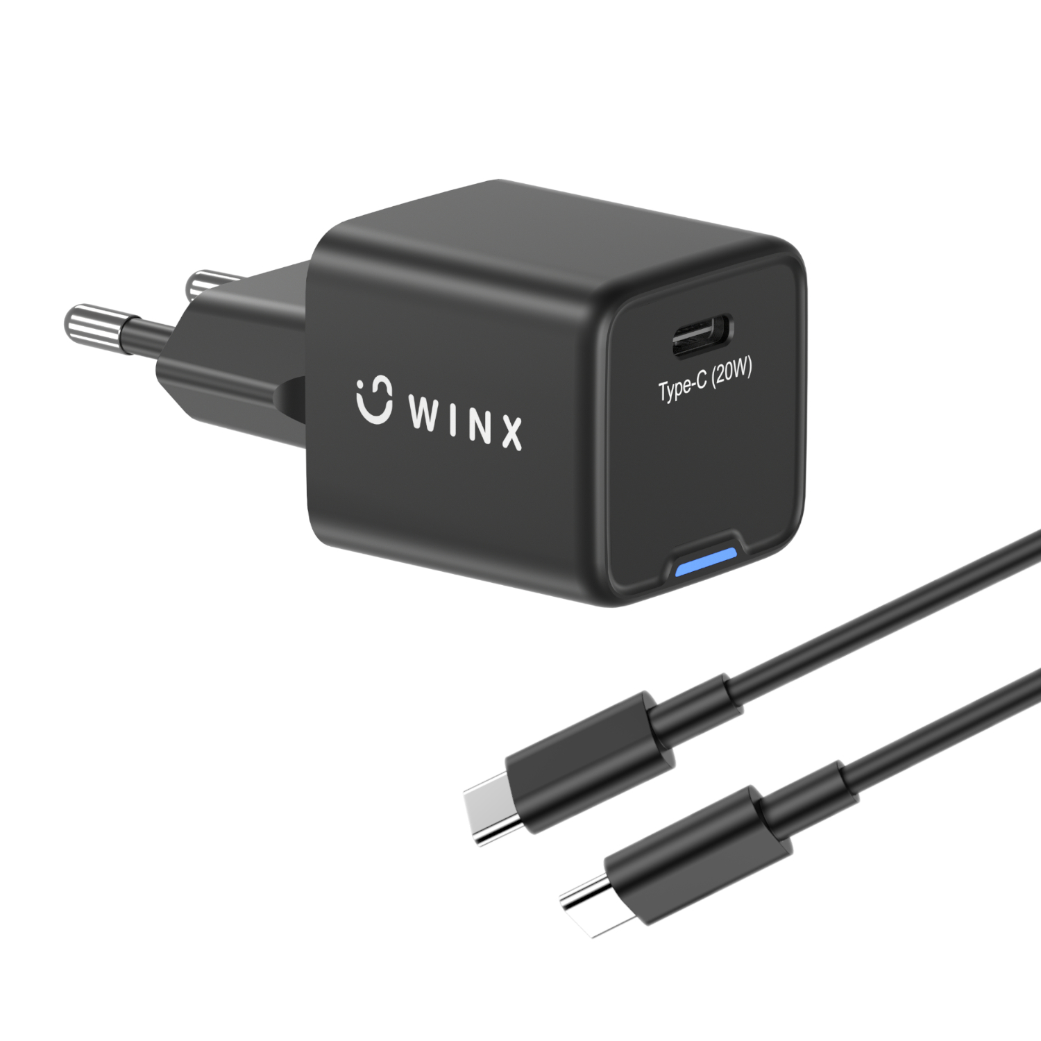 WX-WC103_WINX-POWER-Essential-Type-C-20W-GaN-Wall-Charger-Black_wr_01a WINX POWER Essential Type-C 20W GaN Wall Charger