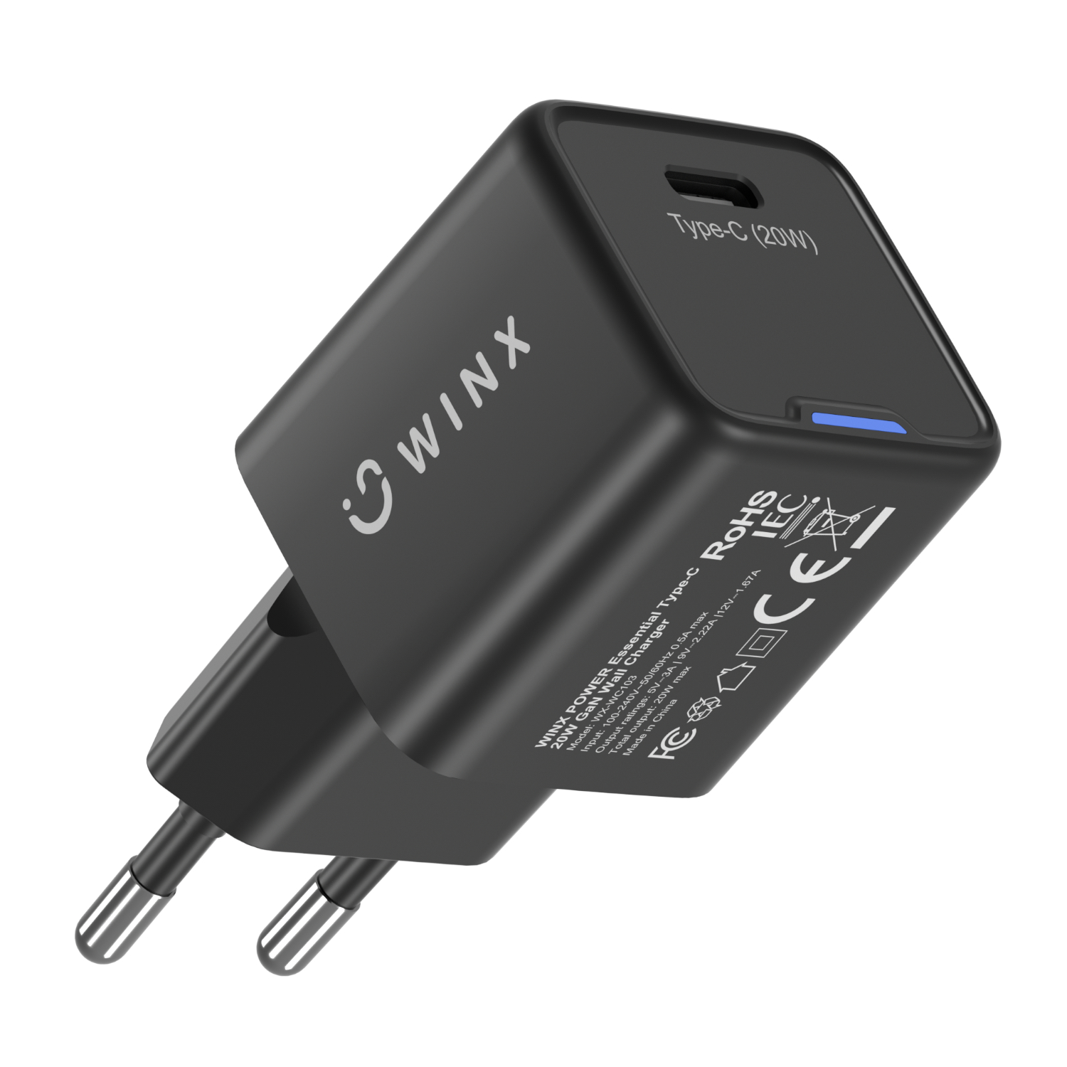 WX-WC103_WINX-POWER-Essential-Type-C-20W-GaN-Wall-Charger-Black_wr_04 WINX POWER Essential Type-C 20W GaN Wall Charger