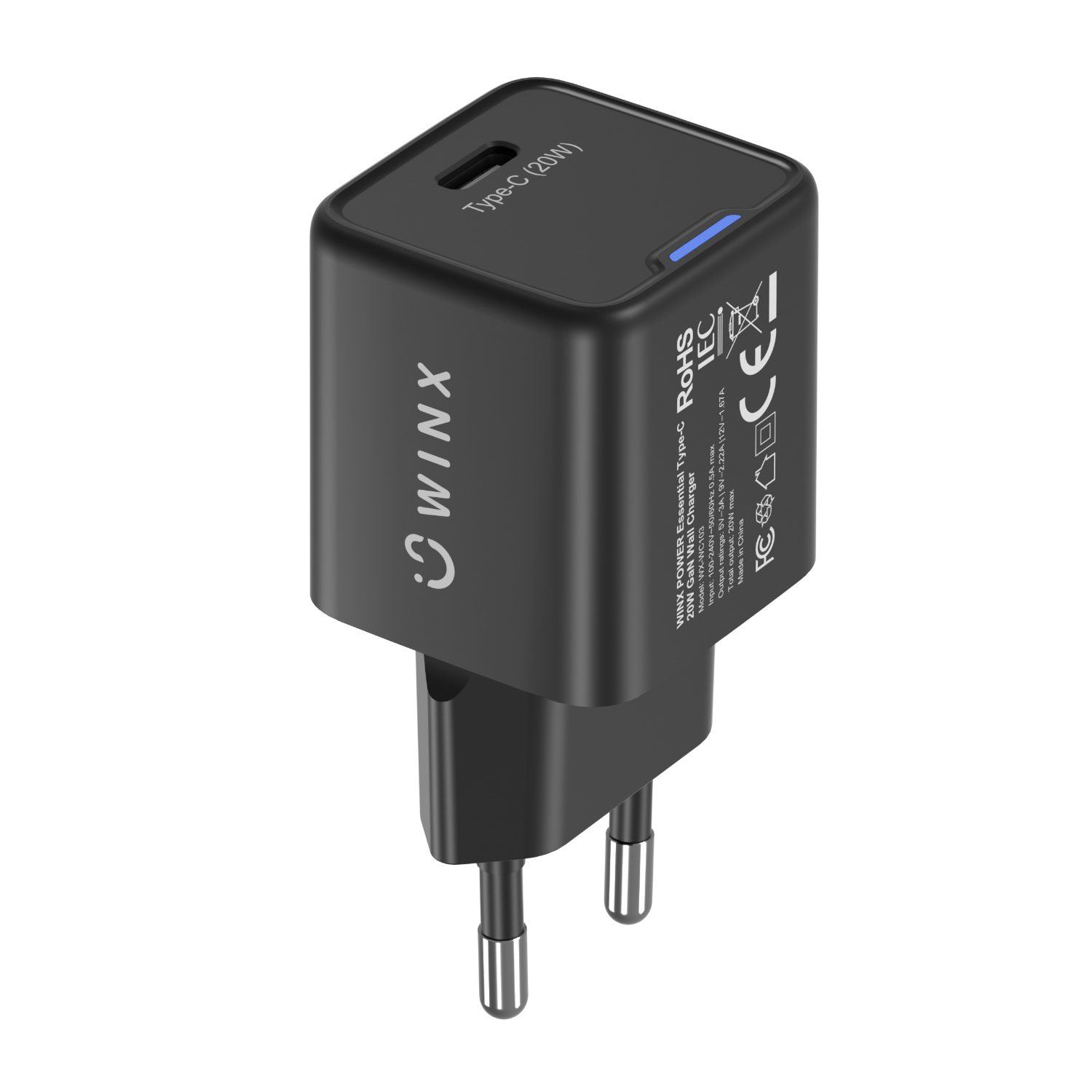 WX-WC103_WINX-POWER-Essential-Type-C-20W-GaN-Wall-Charger-Black_wr_05 WINX POWER Essential Type-C 20W GaN Wall Charger