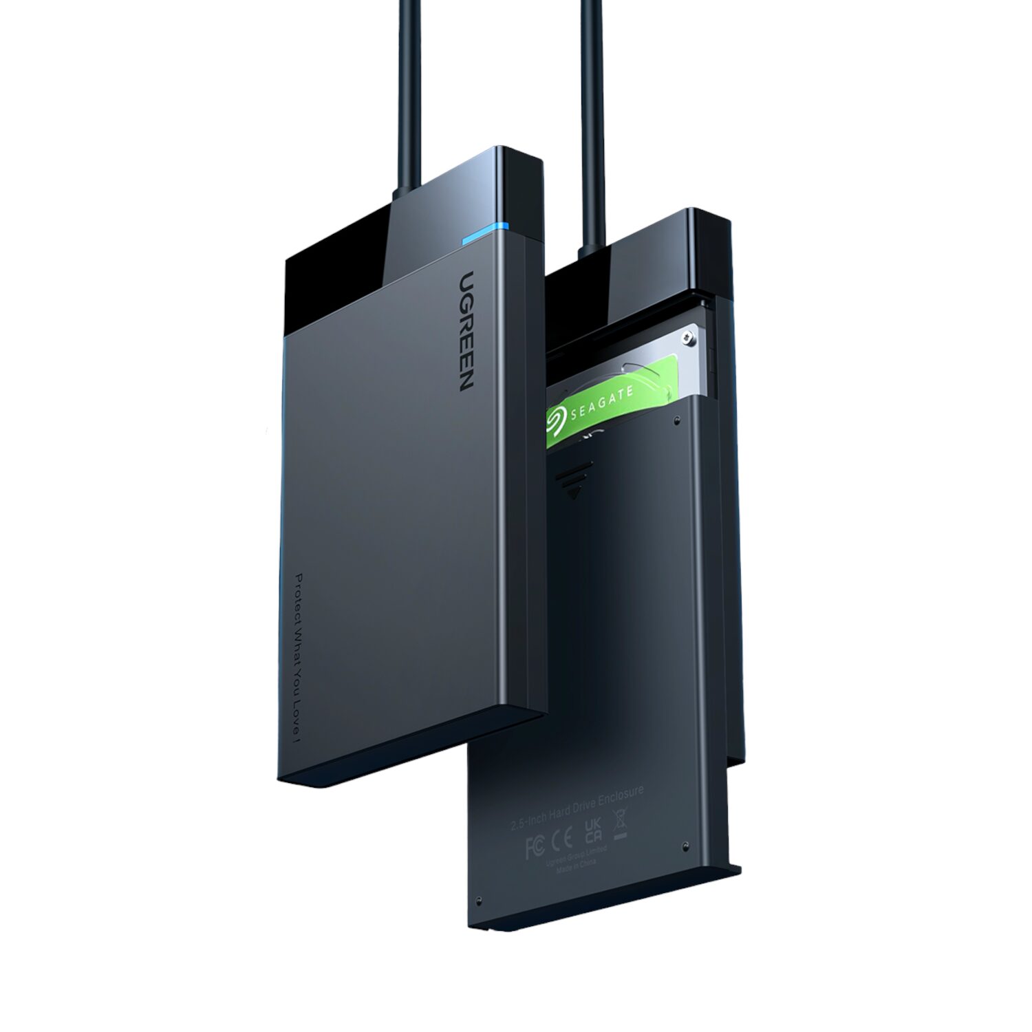 us280-50568-wr-02 UGREEN USB 3.0 to 2.5” SATA Hard Drive Enclosure (Non-Detachable Cable)